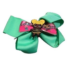 NEW girls hair bow clip accessory LOL ribbon pinwheel barrette